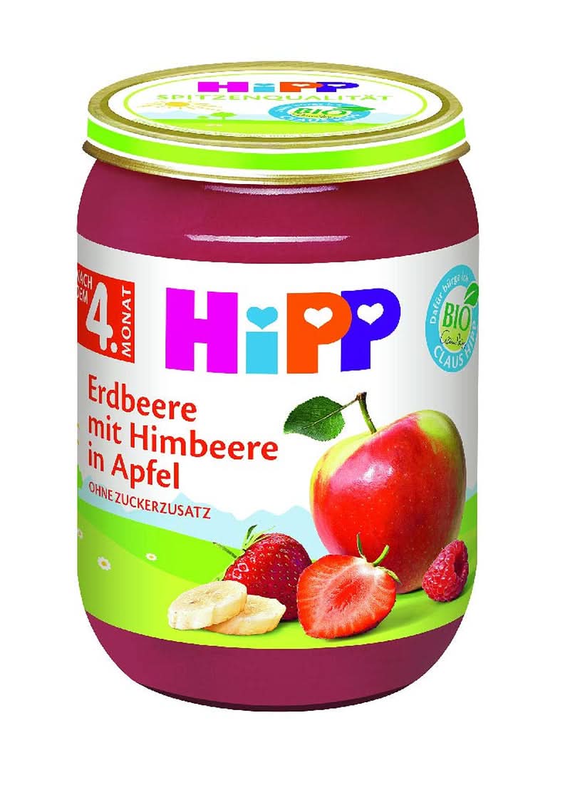 Kukuřice Hipp s bramborovou kaší a bio krůtou, balení 6 ks (6 X 190 gramů) Matka a dítě Naty Shop 6 x 190 gramů Jahoda s malinami a jablkem