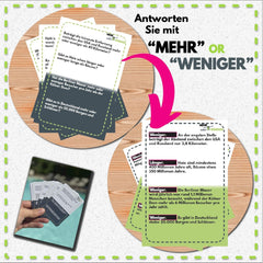 | Mehr Oder Weniger Kartenspiel | Wie gut ist Ihr Urteilsvermögen? Spiel für Erwachsene, Famile & Kinder | 2+ Spieler | Familienspiel | Reisespiel |