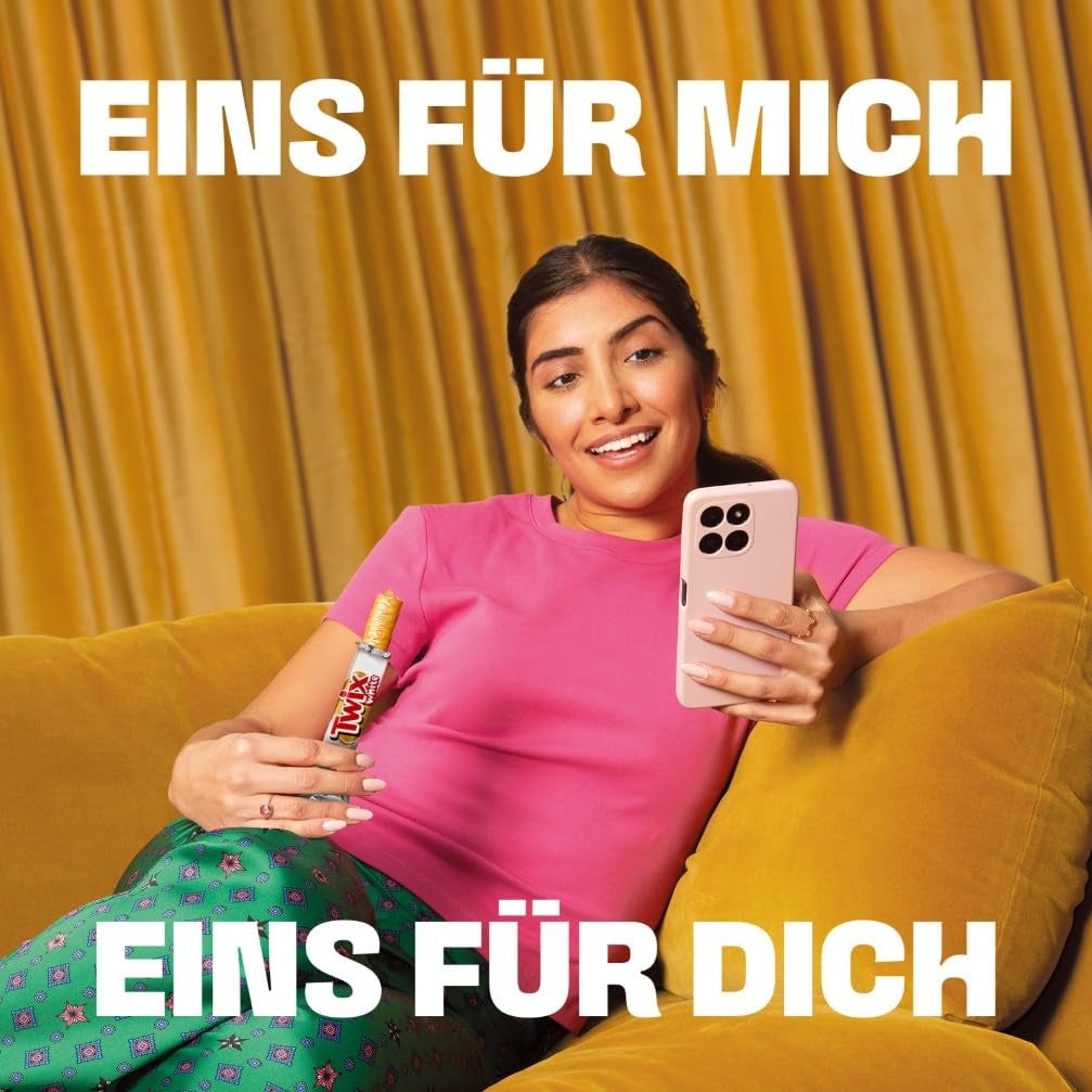 Twix bílé čokoládové tyčinky; karamel, sušenky, bílá čokoláda; více balení čokolády; 5 tyčinek (5 x 46 g)