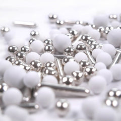 Streusel Hero Chocolate Mix Silver White Sprinkles, 40 gramů Naty Shop