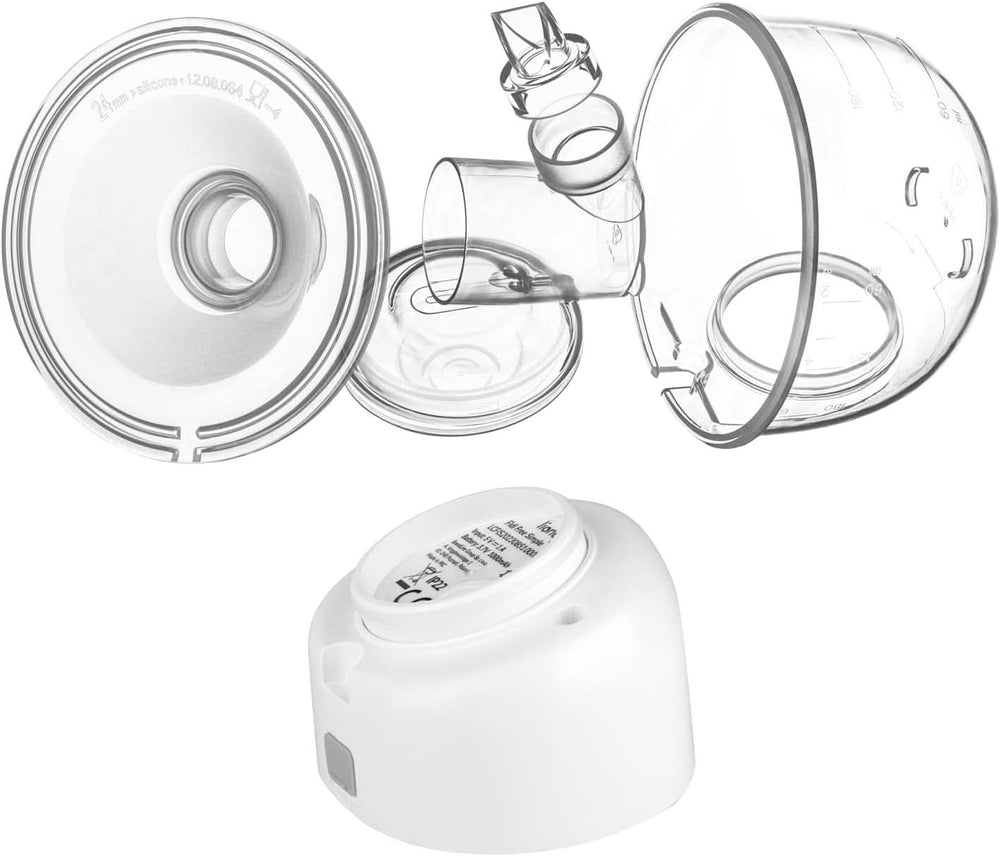Jednoduchá elektrická odsávačka mateřského mléka LIONELO Fidi Free 180 ml, přenosná odsávačka se 2 fázemi, úspora energie 9 úrovní, 3 velikosti silikonových trychtýřů Časovač Příslušenství Jídlo a kojení Bebe Naty Shop