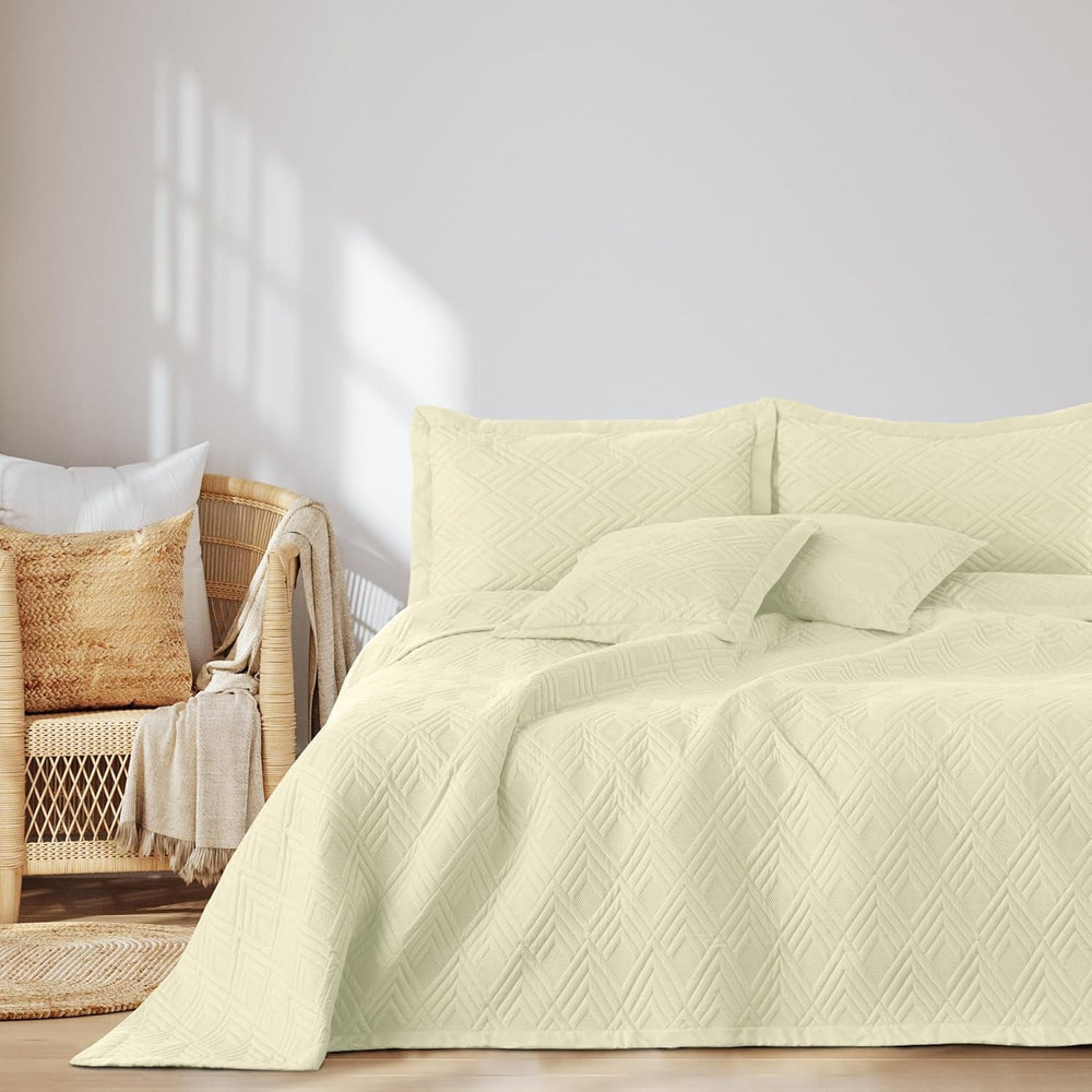 Ameliahome přehoz 170X210 Cm Oboustranný přehoz Ultrazvukové prošívání Polyester Ophelia Tmavě Zelená Postele a přikrývky Besuche den AmeliaHome-Store Ophelia krémová 220X240 Cm