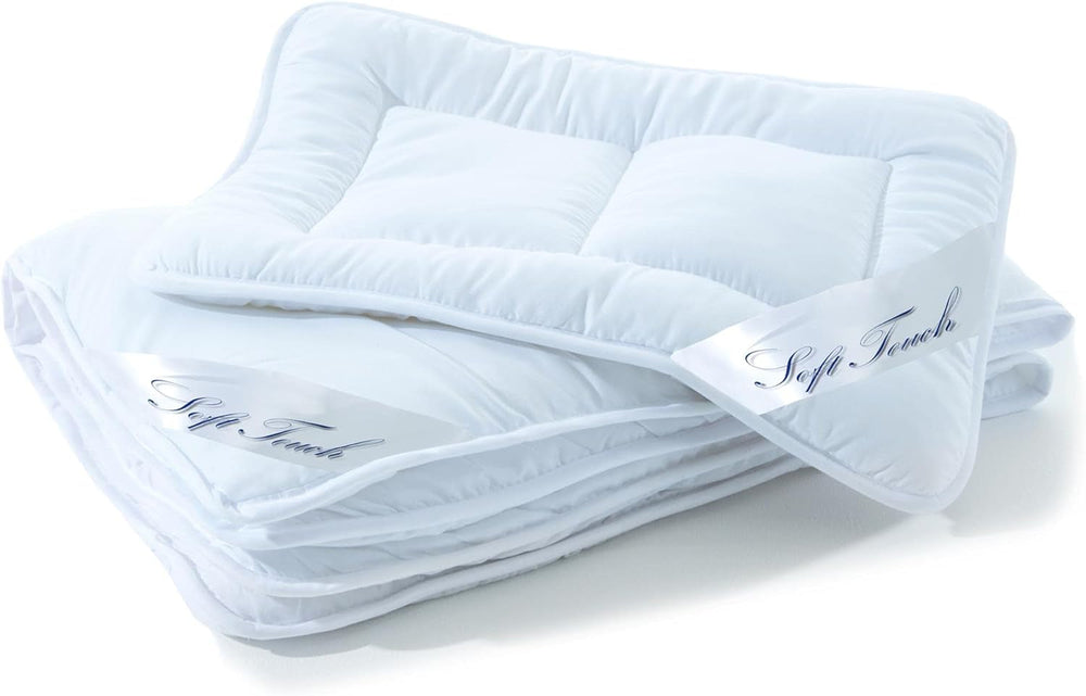 Aqua-Textil Soft Touch Set pentru copii Plapumă 100 X 135 Cm 250G și 350G cu pernă 40 X 60 Cm 150G Plapumă 4 anotimpuri Reglare climatică Oeko-Tex Plapumi si pilote Naty Shop