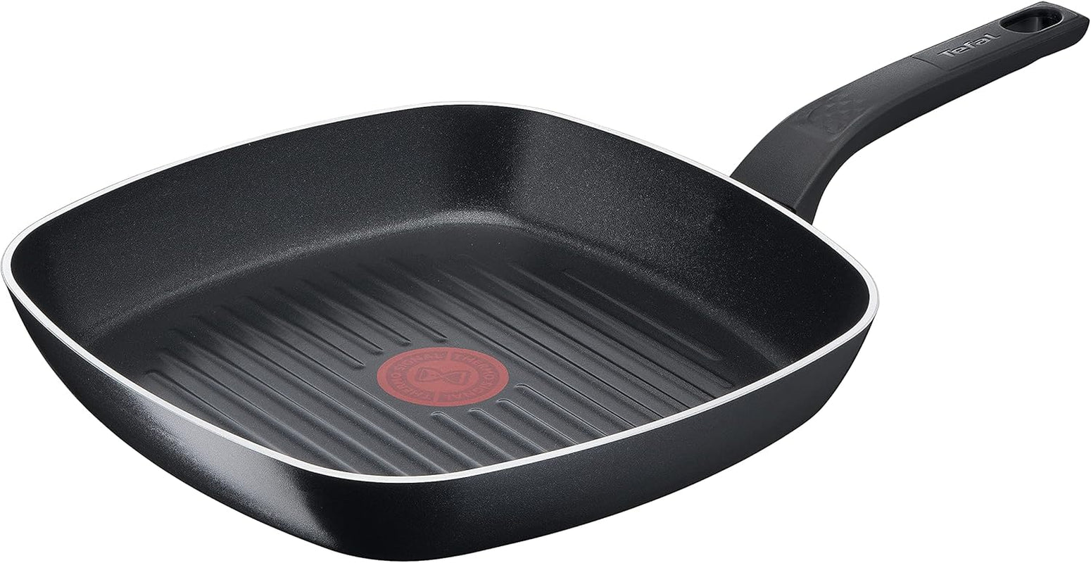 Tefal Easy Cook & Clean, nepřilnavý povrch, indikátor teploty, nedoporučuje se na indukci Hrnce a pánve Naty Shop Grilovací pánev 26 x 26 cm