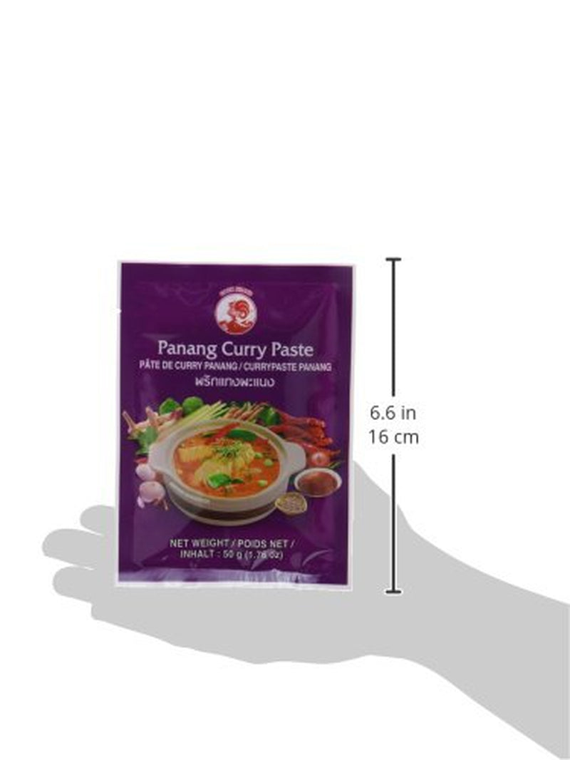 Cock Currypaste Panang, medium Schärfe, autentický thailändisch Kochen, přírodní ingredience, vegan, halal a bez lepku (1 x 50 g)