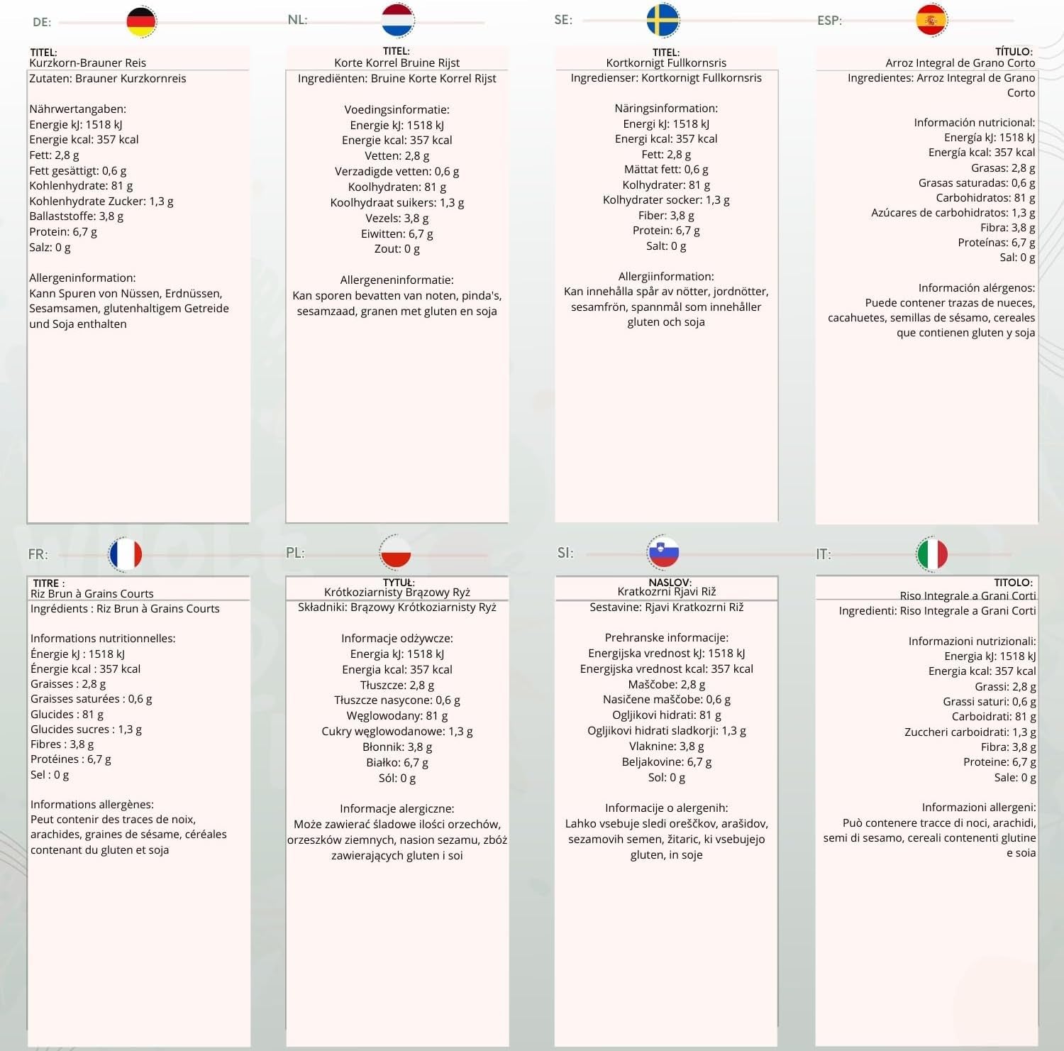 Wholefood Earth krátkozrnná hnědá rýže - bez GMO - přírodní - veganská - bez mléčných výrobků - bez přidaného cukru, 2 kg