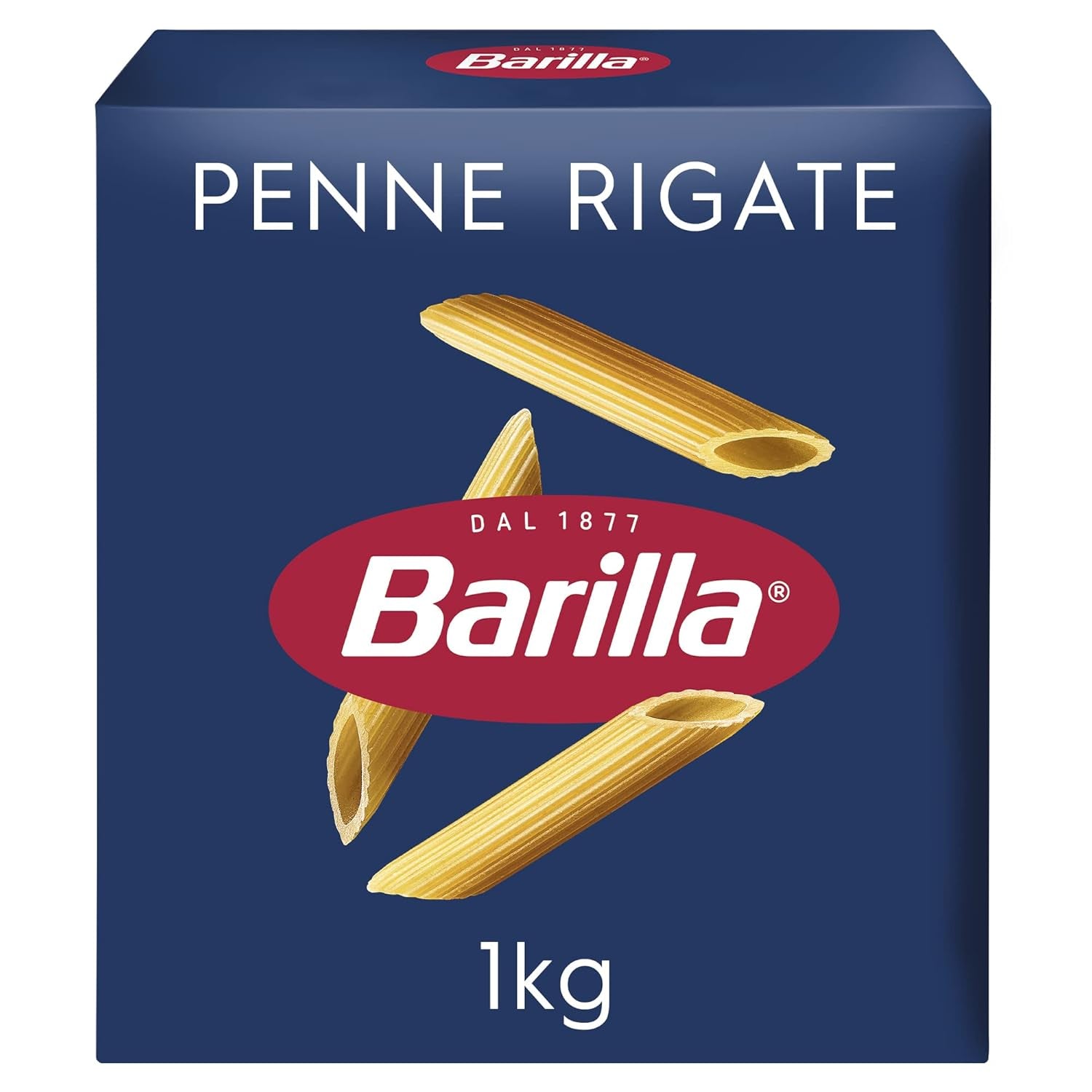 Těstoviny Barilla Classic Penne Rigate Nr. 73 vysoce kvalitní tvrdé pšenice, vždy al dente, (1 x 1 kg) 1 balení