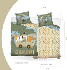 Sada dětského povlečení, zvířátka, 100% bavlna se zipem Povlečení - dětské Naty Shop