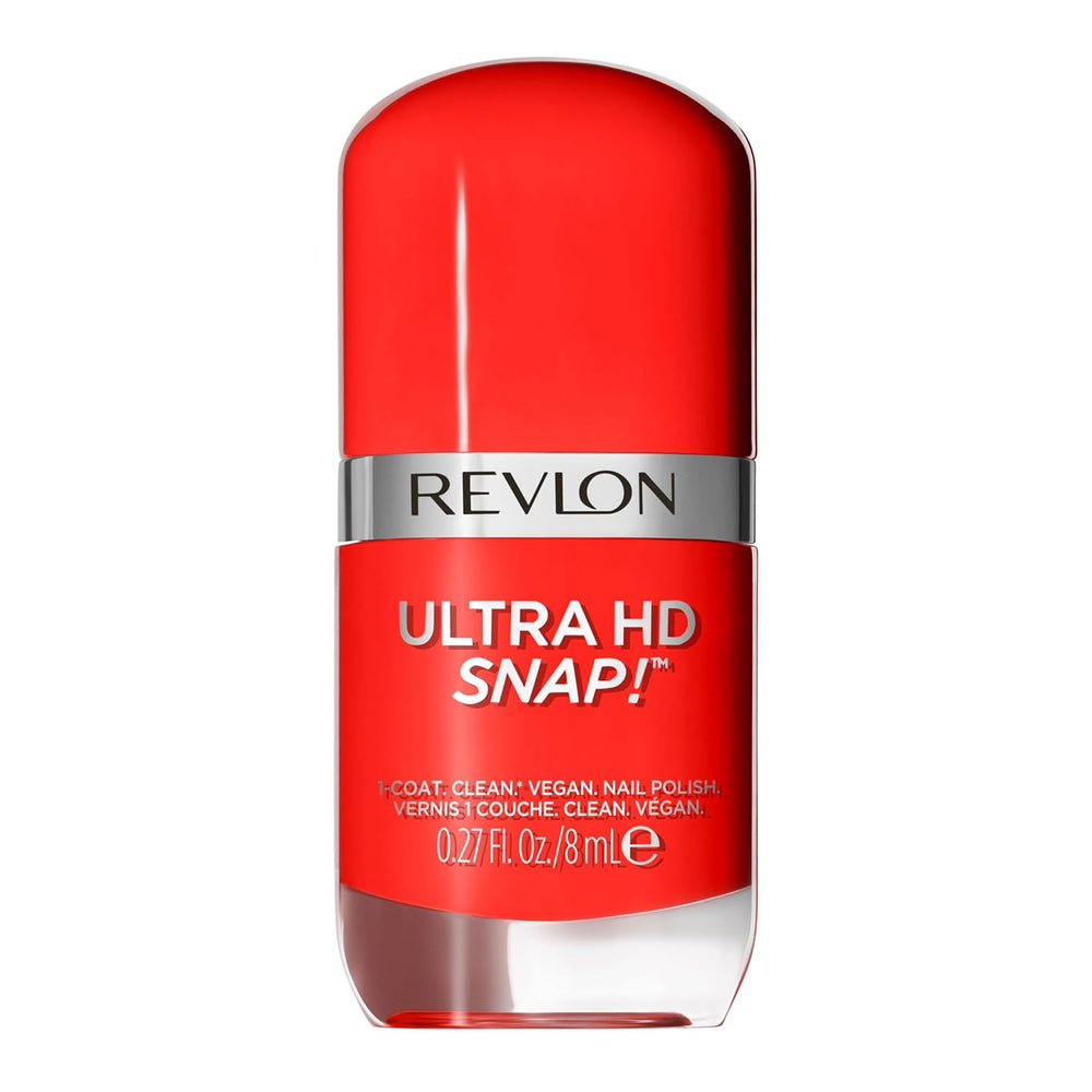 Revlon Ultra HD Snap Lak na nehty Dlouhotrvající veganské složení Rychle schnoucí jedna vrstva Plná krycí barva (8 ml) Hot Stuff (007) Unisex