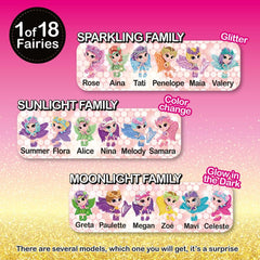 Zâna Nebuniei în Buzunarul Meu | Păpușă Zână cu Aripi, Jucărie Zână Colecționabilă cu Efecte Speciale precum Sclipici, Strălucire în Întuneric și Schimbare de Culoare