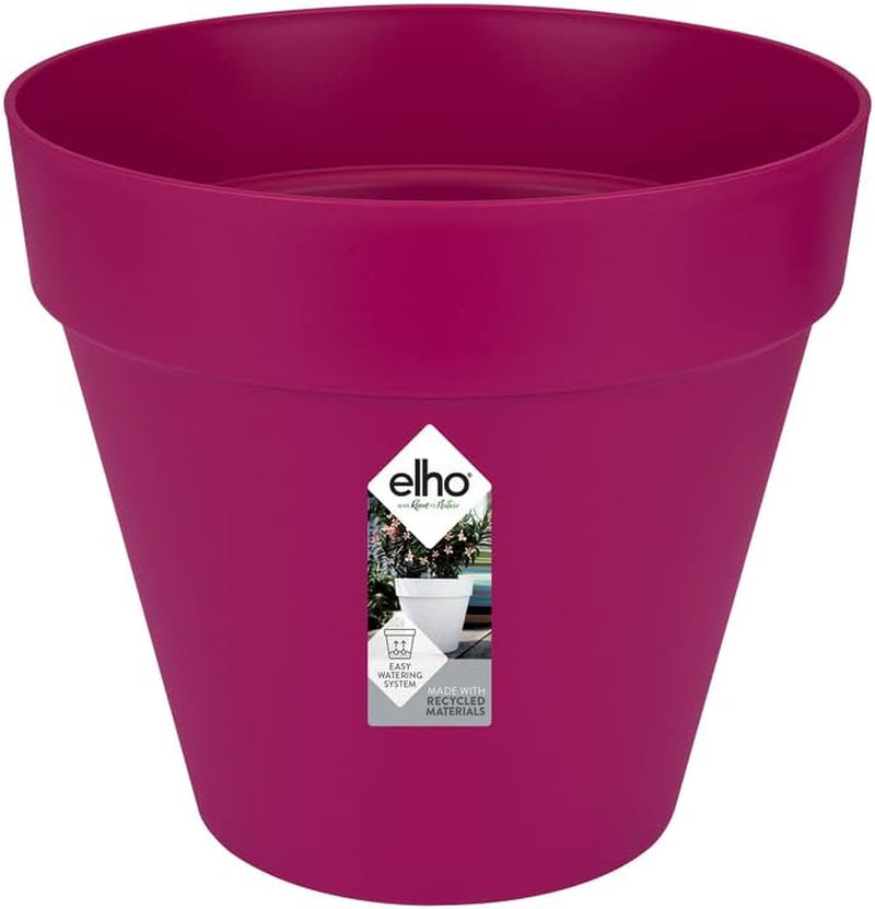 elho Loft Urban Round 40 - Ghiveci de flori pentru exterior - Plastic 100% reciclat - Ø 38,5 x H 35,3 cm - Negru/Antracit