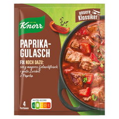 Knorr Fix Würzmischung Paprika-Gulasch für eine leckeres Fleischgericht mit natürliche Ingredient 4 Porce