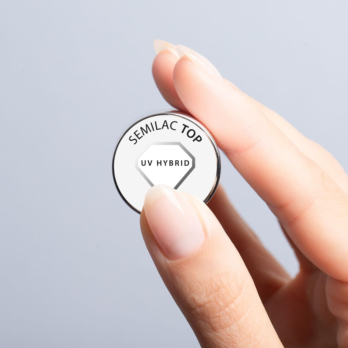 Semilac Top Coat Lak na nehty 7ml, Inovativní, UV/LED, Hybridní lak na nehty, Lesklý Finish, Chrání, Transparentní