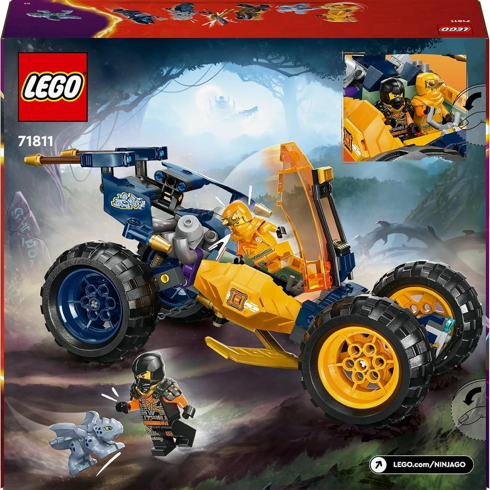 LEGO NINJAGO Arin's Ninja terénní bugina, Ninja hračka s autem, drakem a 4 minifigurkami, dobrodružná sada buggy pro děti, dárek k narozeninám pro chlapce a dívky 7 let 71811 Stavebnice Beuche den LEGO-Store