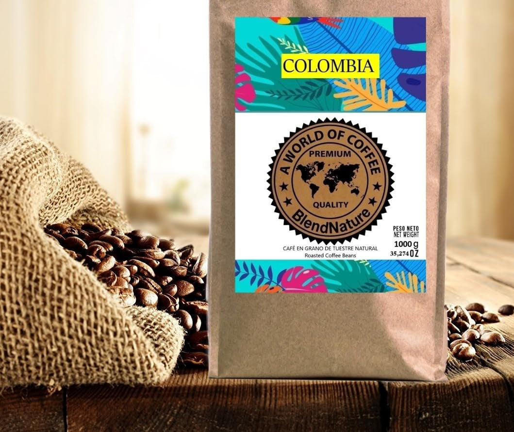 1 kg de boabe de cafea naturală 100% Arabica – origine exclusivă din Columbia – premiate cu 82 de puncte de către Asociația Cafelelor de Specialitate (SCA) – pentru aroma, gustul și excelența sa
