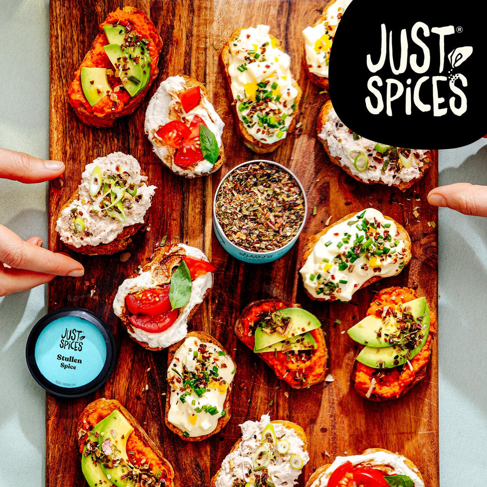 Just Spices Stullen Spice I Würze belegte Brote mit 13 leckeren Ingredience v einem Gewürzmix I Gewürzdose, 50 g