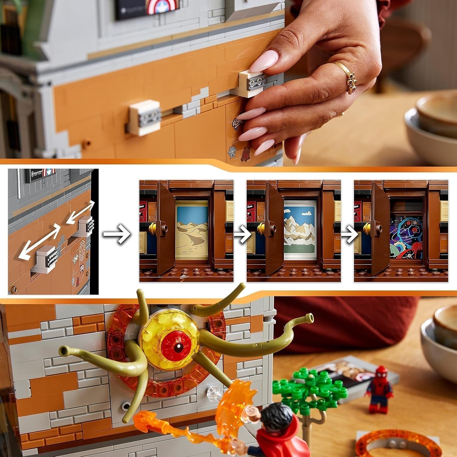 3patrová modulární stavebnice LEGO Marvel Sanctum Sanctorum s minifigurkami Doctora Strange a Iron Mana Avengers: Endgame Toy House Fan Sběratelská výzdoba skvělého pokoje 76218 Stavebnice Besuche den LEGO-Store