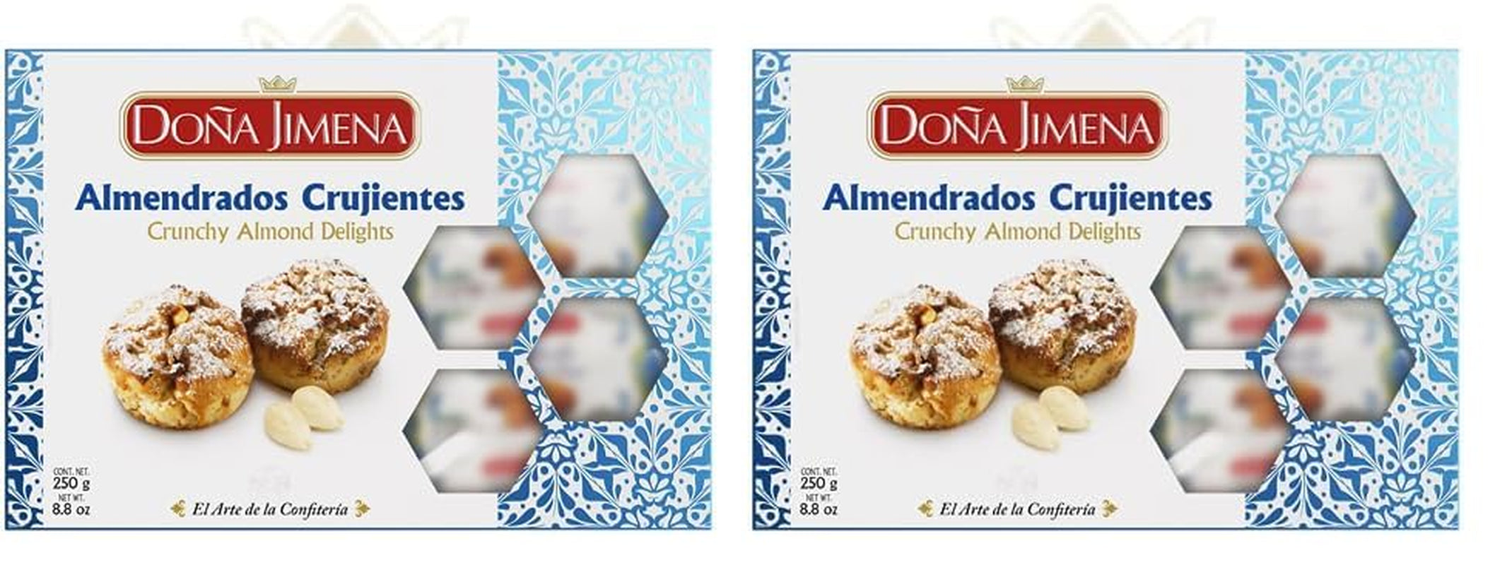 – Fursecuri crocante cu migdale, cea mai înaltă calitate, biscuiți tipici de Crăciun, rețetă artizanală, 250 g (pachet de 2)