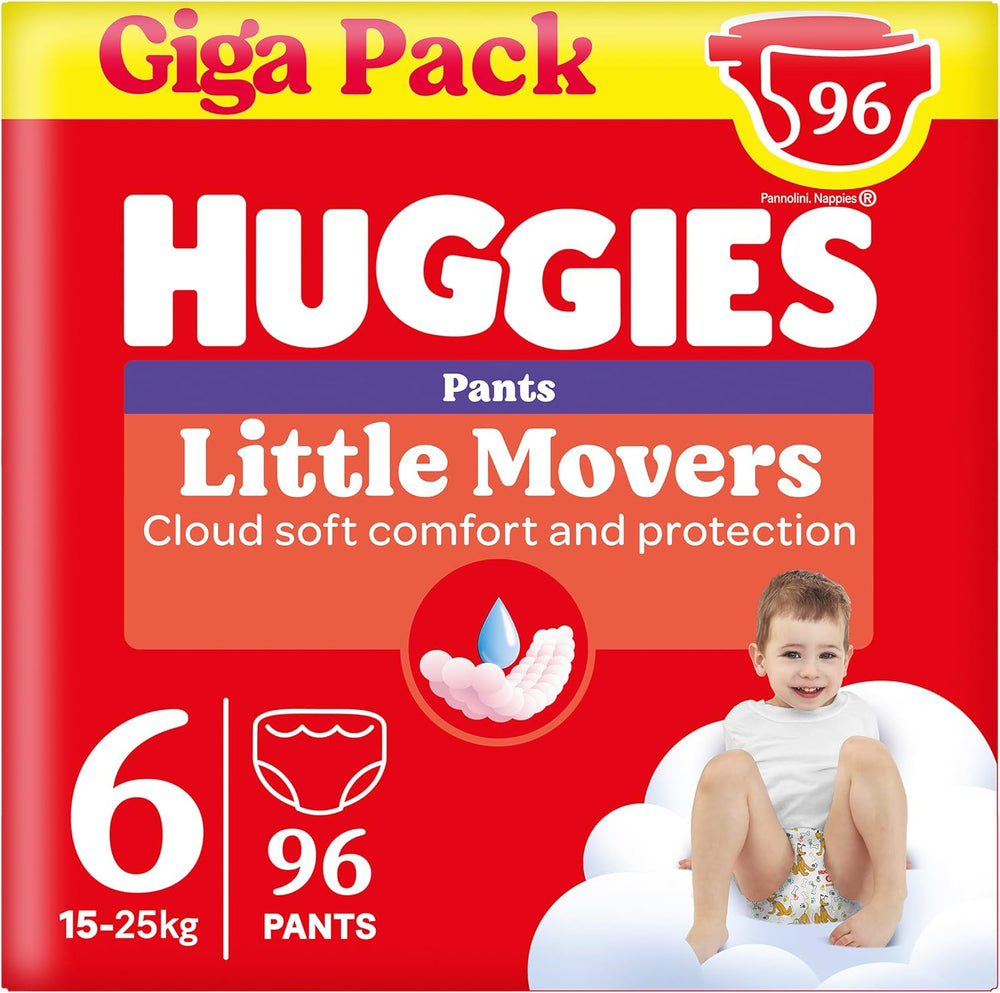 Kalhoty Huggies Little Movers Disney, velikost 6, počet 96 (2 x 48), měsíční krabička