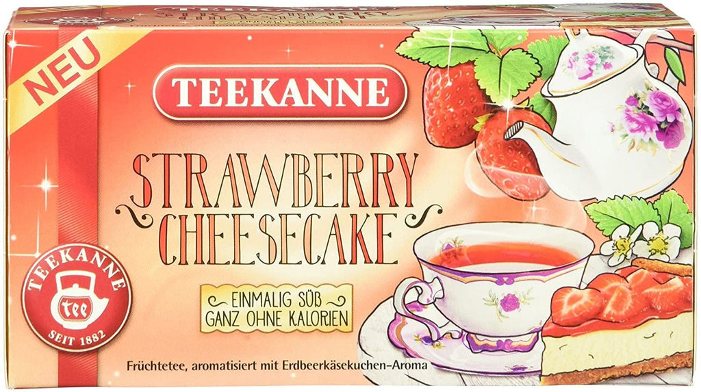 Teekanne Sweeteas Strawberry Cheesecake cu aromă de căpșuni și brânză, pachet de 12 (12 x 18 pliculețe de ceai)