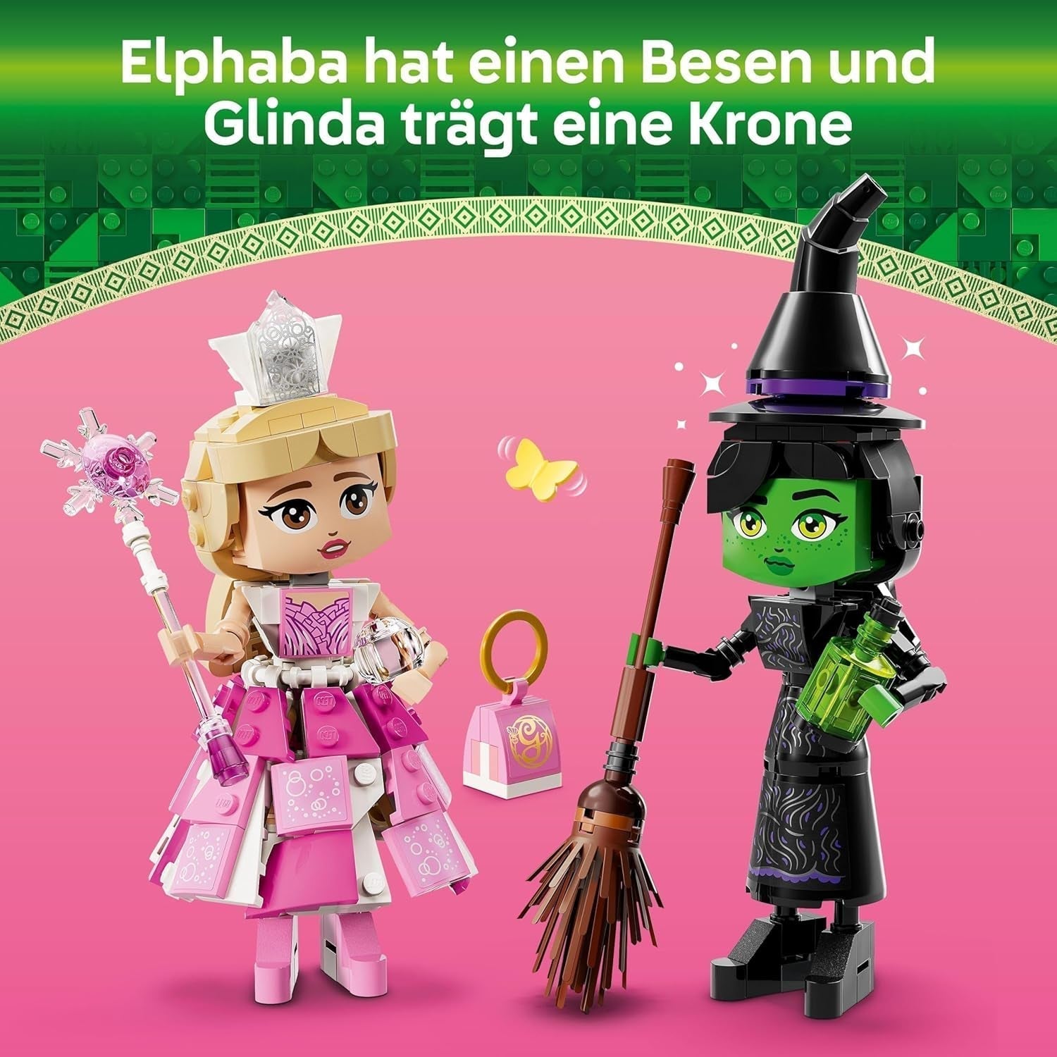 LEGO Wicked panenky Elphaba a Glinda - sběratelská figurka čarodějnice ze země Oz - kreativní dárek pro dívky starší 10 let a fanoušky filmu - 75682 Stavebnice Besuche den LEGO-Store