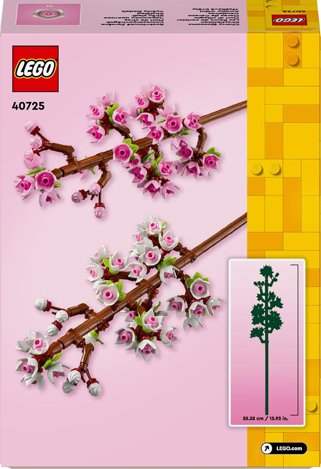 LEGO Botanicals Cherry Blossoms - Umělé květiny ke stavění - Dekorace na stůl pro děti - Kytice na vystavení - Dárek pro ženy a muže od 8 let - Kolekce botaniky 40725 Stavebnice Besuche den LEGO-Store
