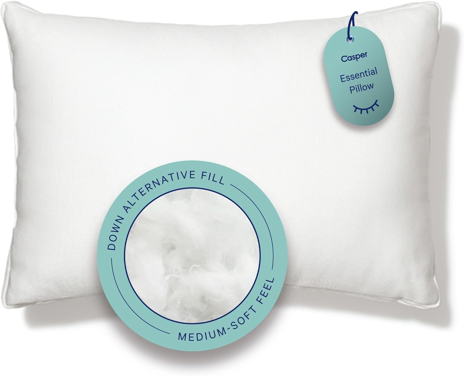 Pernă Casper Sleep Essential pentru dormit, King, alb Perne standard Naty Shop Alb Rege