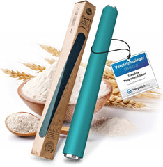 Nudelholz - Teigroller aus Silikon und Edelstahl - Modernes Nudelholz bez Griffe mit Antihaftwirkung, Fondant und Teig im Handumdrehen ausrollen, Backutensilien