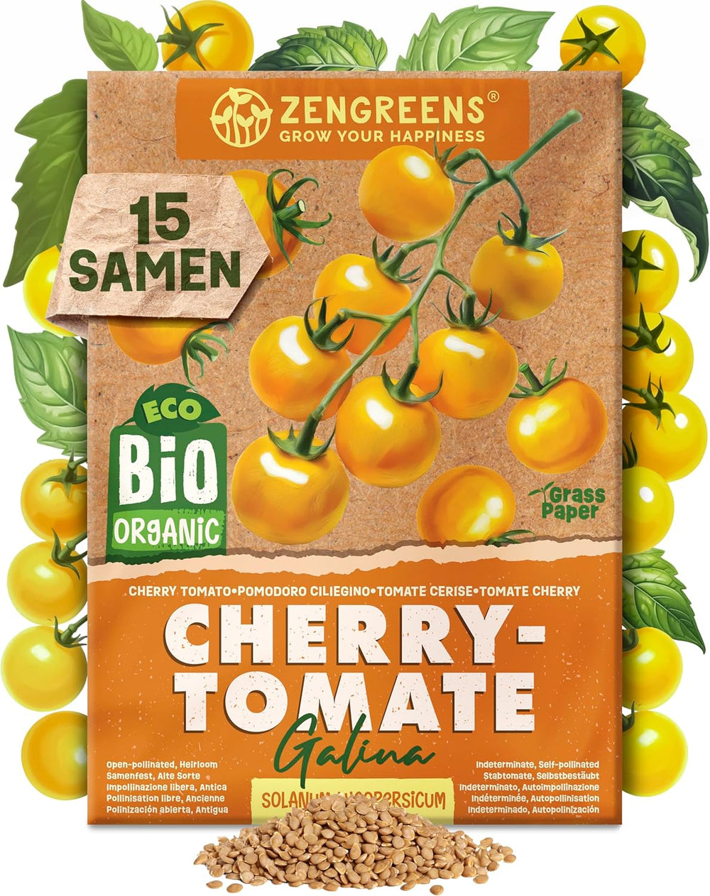 Bio semínka rajčat v sadě 10 - 10 semínek rajčat pro snadné pěstování na zahradě, balkóně nebo vyvýšeném záhonu - Semena rostlin - Sazenice