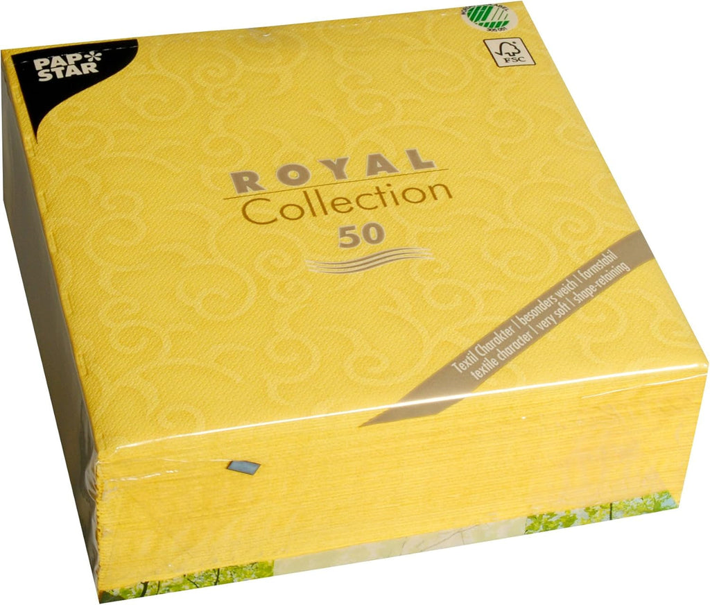 Papstar, 50 de șervețele "ROYAL Collection" 1/4 fold 40 Cm X 40 Cm nectarină "Casali", #84878