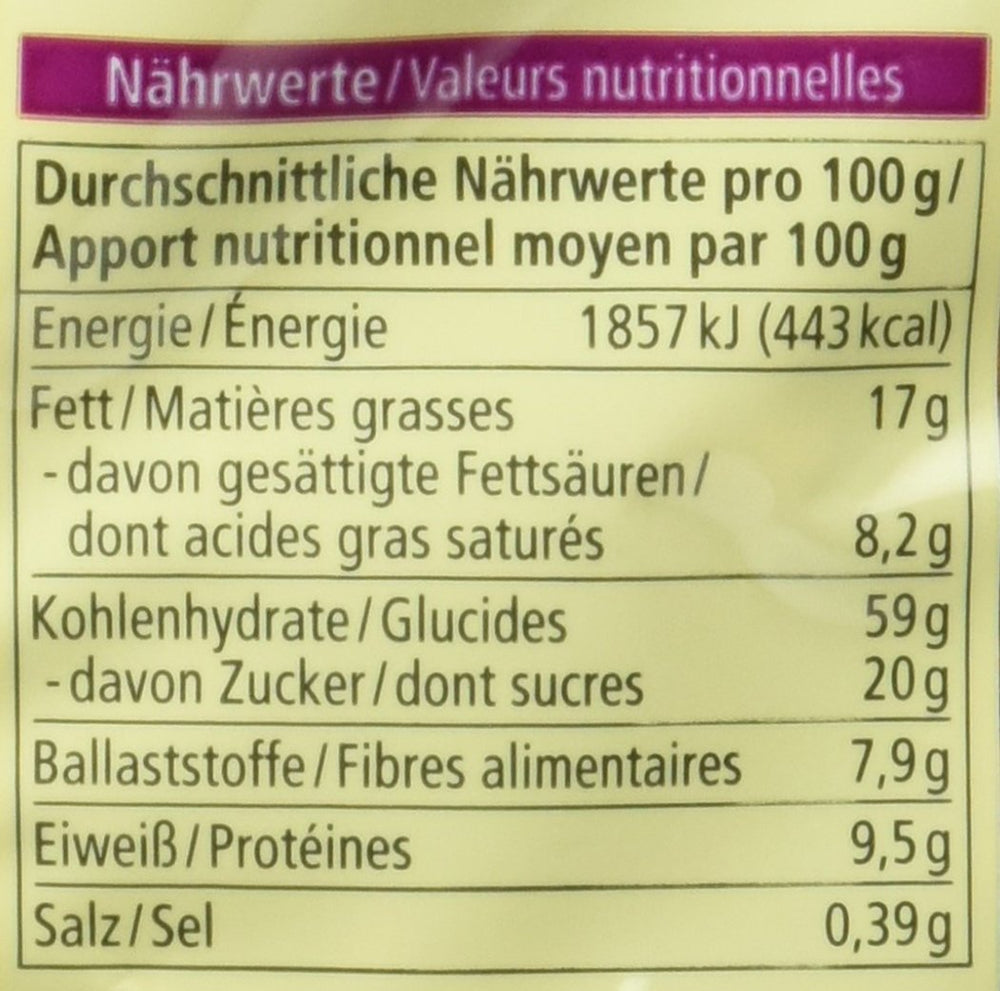 Křupavé ovesné koláčky s bio čokoládou, 375g