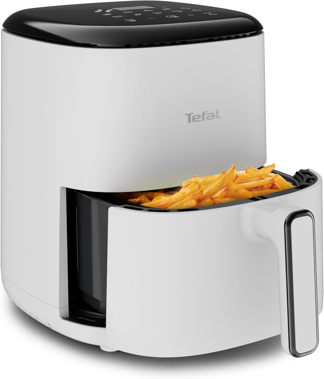 Tefal Easy Fry Max EY2458, 5 litrů, Horkovzdušná fritéza, 10 automatických programů vaření, digitální dotykový displej Spotřebiče Naty Shop Světle šedá Single - Bez okna 3L