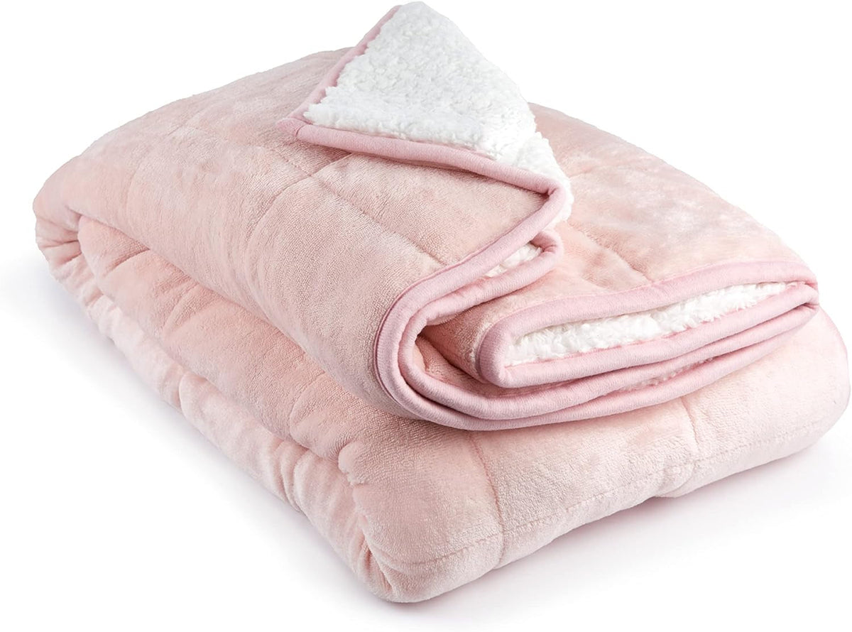 Emma Barclay Weighted Sherpa Deka, 127 X 152 cm, Blush Pink Postele a deky Emma Barclay Blush Pink 50X60" (127X152cm)