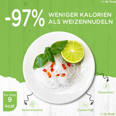 Elf-Family 6 krabiček (12 ks) Organické konjacové nudle Shirataki Ultra Low Carb Veganské Bezlepkové – 1,62 kg, Bez sacharidů/Keto/Nízkokalorické/Bez tuku/Bez cukru instantní nudle – Špagety a Fettuccine