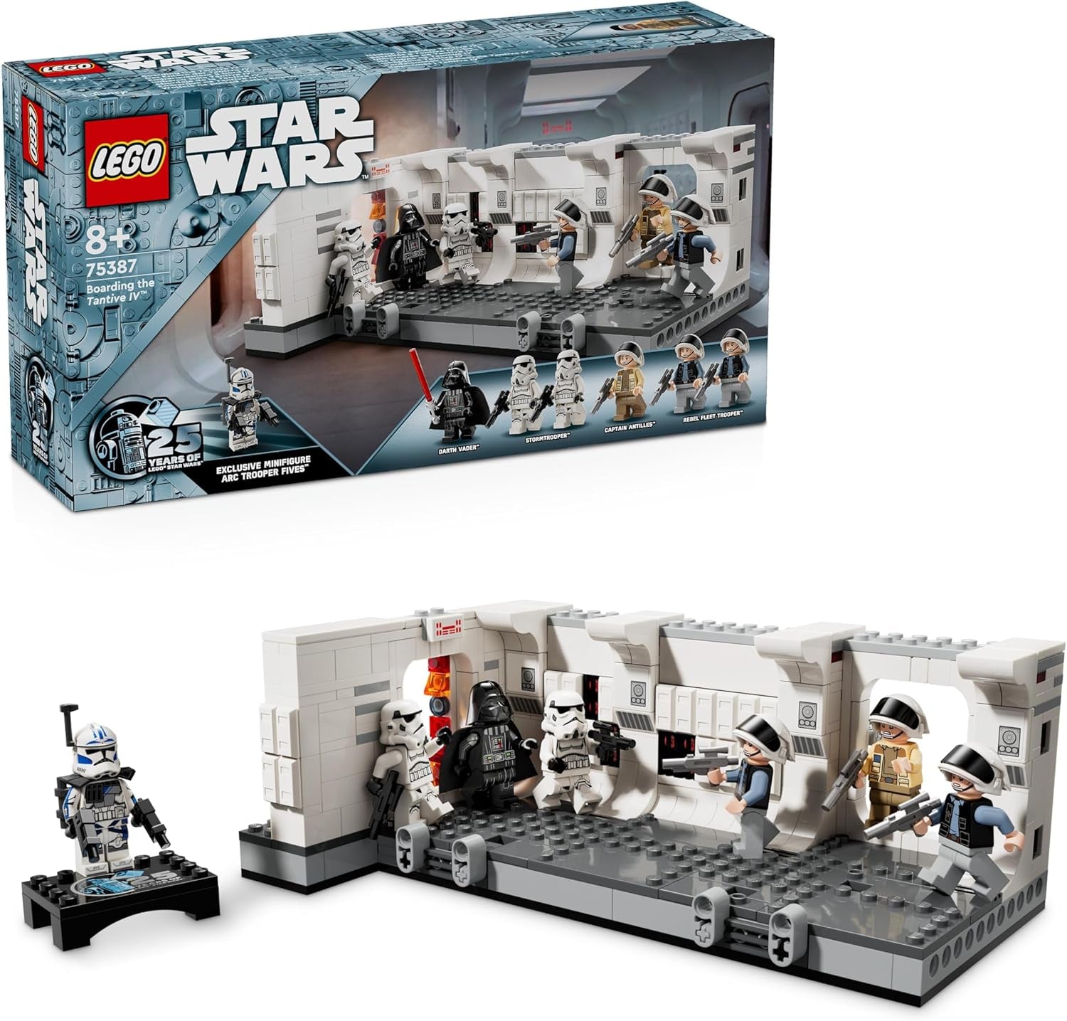 LEGO Star Wars Tantive IV Boarding, Hračka na stavění filmu Nová naděje, Sběratelská dětská fantasy sada, Nápad na dárek pro chlapce a dívky 8+ a sběratele 75387 Stavebnice Beuche den LEGO-Store Boarding