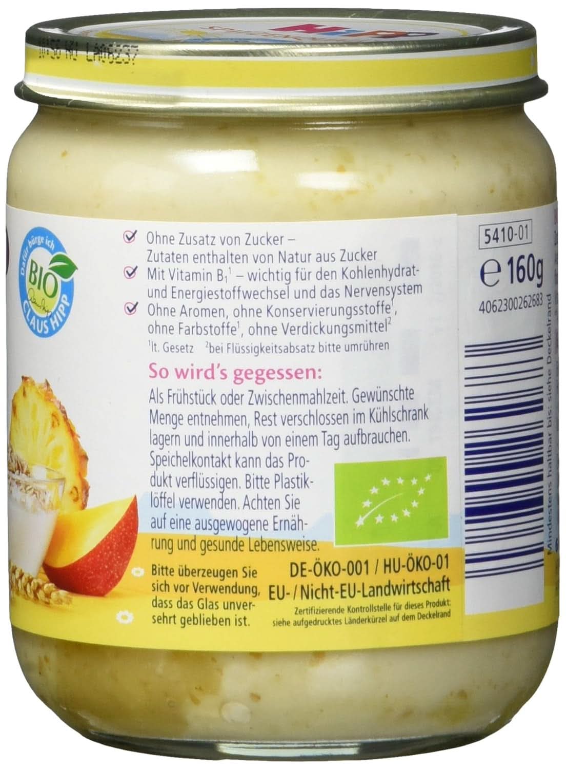 Hipp ovocné jogurtové müsli, balení 6 ks (6 x 160 g) - Bio matka a dítě Naty Shop