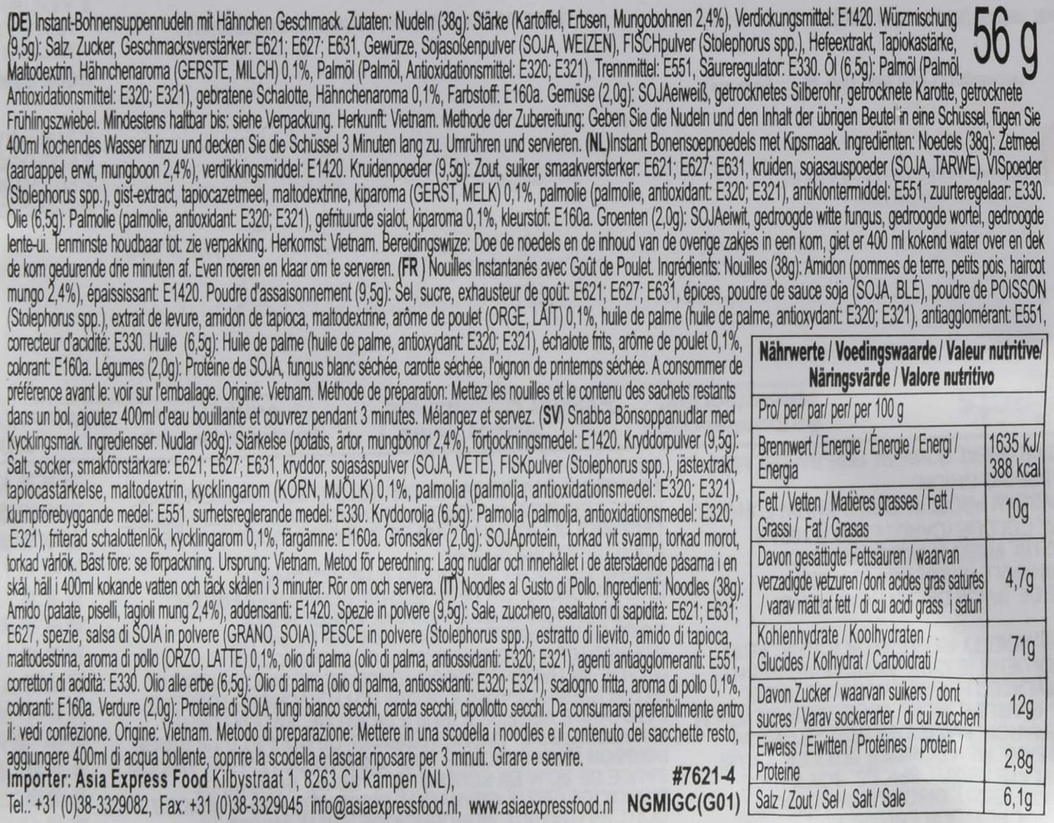 ACECOOK - GD skleněné instantní nudle s kuřecím masem - (1 x 57 g)