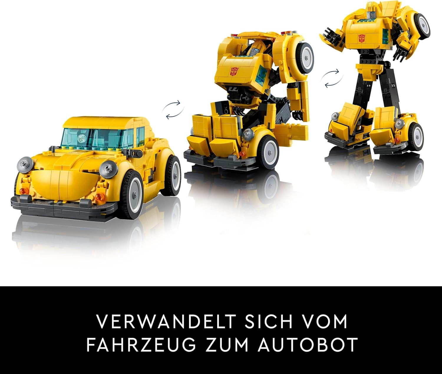 LEGO Icons Transformers Čmelák, Dospělý sběratelský robot akční figurka, Filmová stavebnice pro fanoušky sci-fi, Lze přeměnit na auto, Dobrodružná hračka 10338 Stavebnice Besuche den LEGO-Store