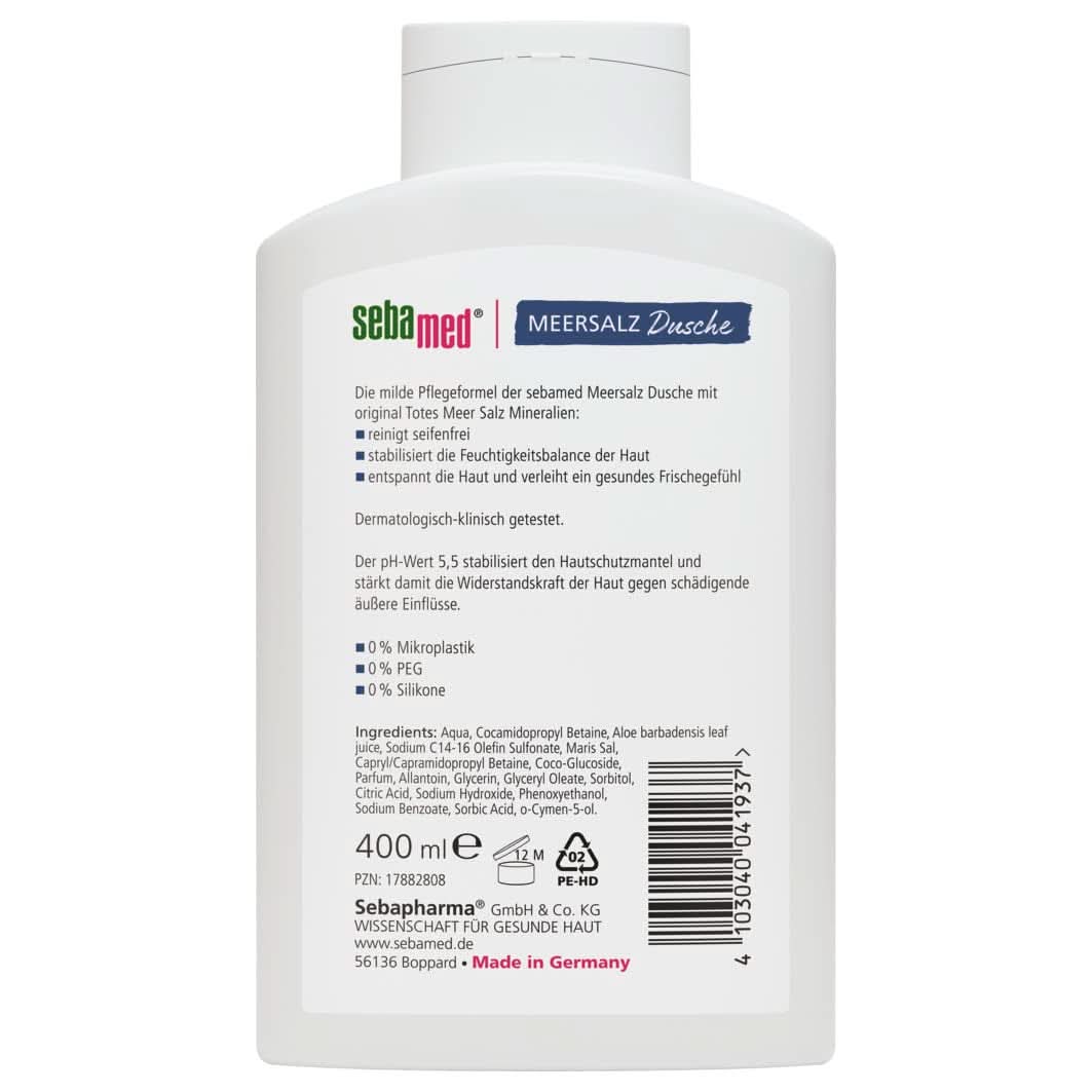 SEBAMED, sprchový gel s mořskou solí, unisex, 400 ml Sprchový kout a koupel Naty Shop