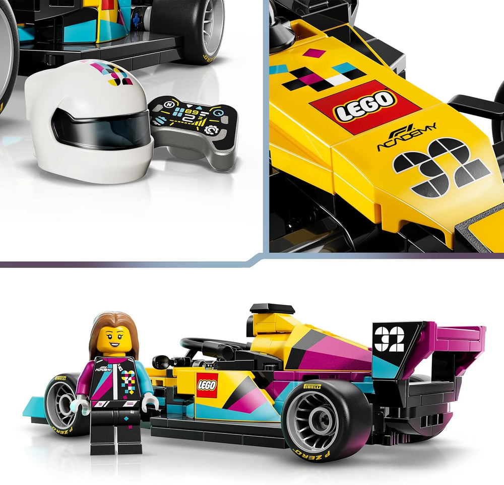 LEGO Speed ​​​​Champions F1 ACADEMY Rennwagen - Spielzeug Modellauto - Mit Formel 1 Rennfahrerin Minifigur - Geschenk für Mädchen, Jungen & Erwachsene Fans ab 10 Jahren - 77258