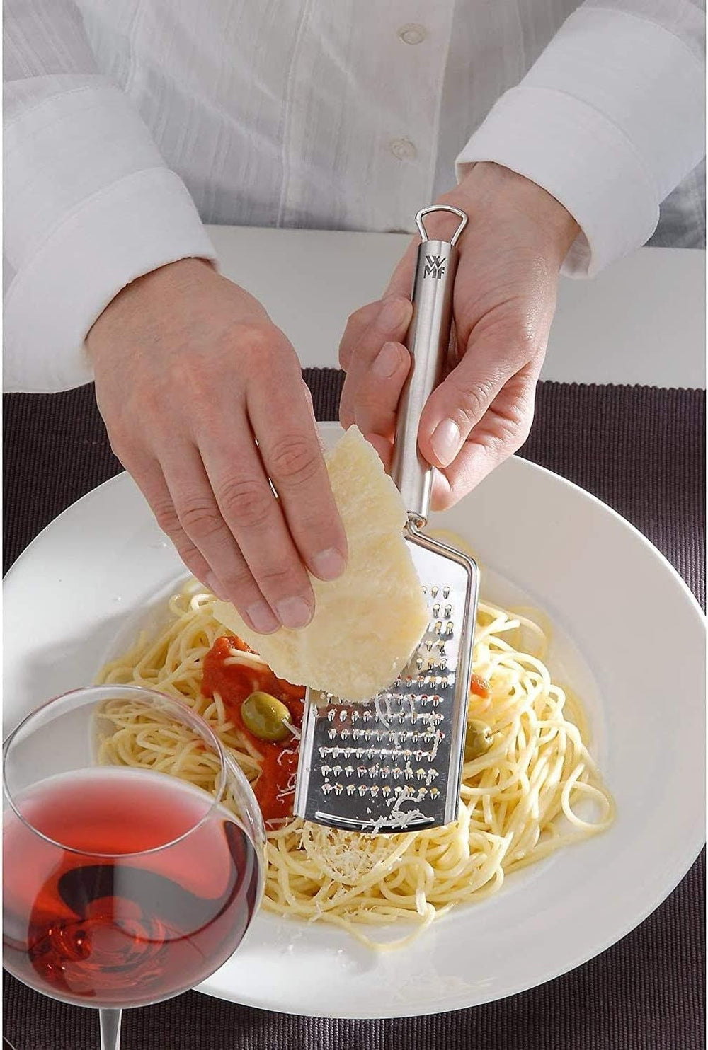 WMF Profi plus nerezové struhadlo na sýr 25 cm, jemná holicí plocha Peeler Naty Shop