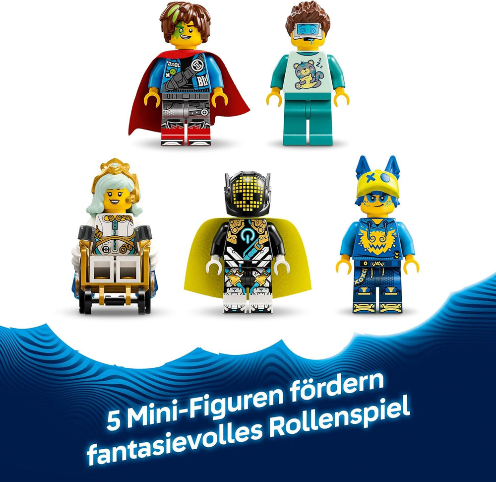 LEGO DREAMZzz Albtraumhai-U-Boot - Modulární sada se 2 stavebními prvky, 2 abnehmbaren Fluggeräten a 5 minifigurkami, vč. Mateo und Astrid - Dárek pro dívky a chlapce od 9 let - 71500