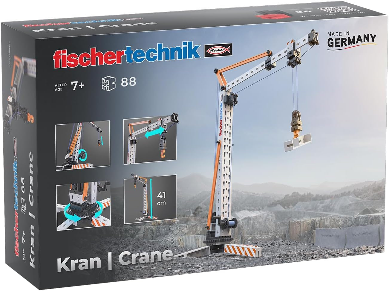 fischertechnik Truck 576105 – pädagogisches Konstruktionsspielzeug, LKW-Spielzeug-Bausatz für Kinder ab 7 Jahren, oranžová