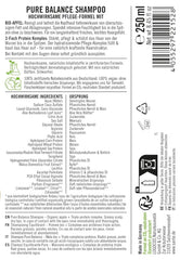 SANTE Naturkosmetik Pure Balance, šampon, intenzivně hydratuje suché vlasy, 250 ml Sprcha a vana Naty Shop