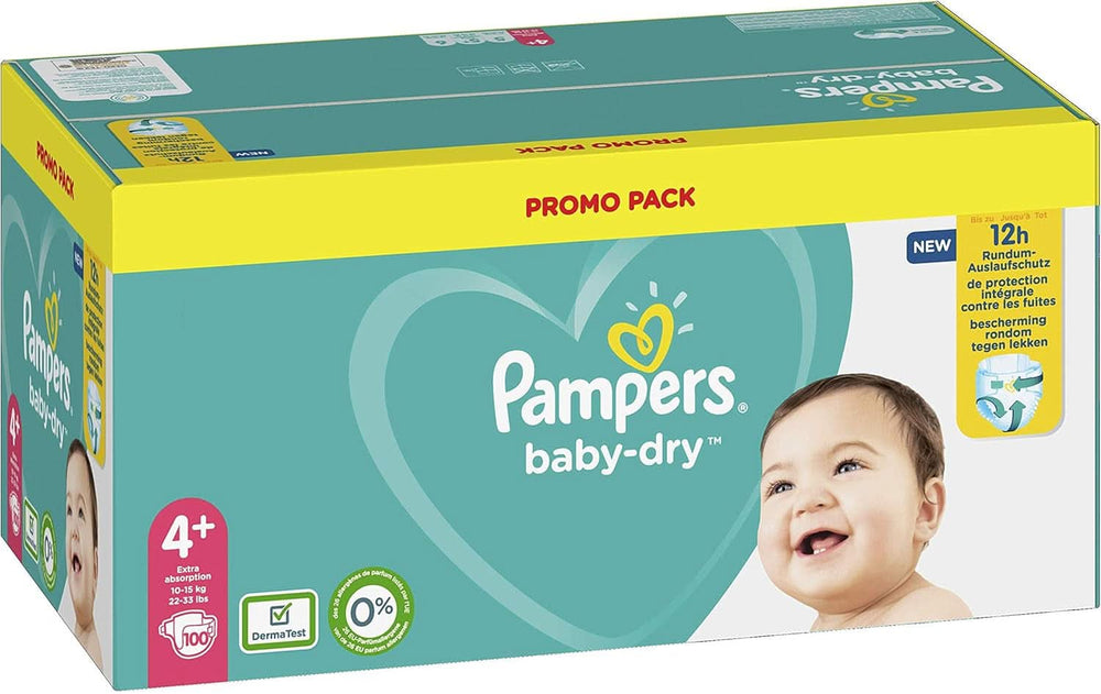 Pampers (klasická verze), plenky pro miminka vel. 4+ (10-15 kg), 100 ks Mother and Child Naty Shop