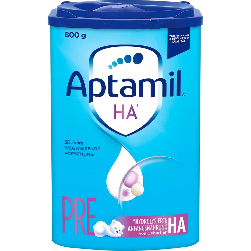Aptamil HA PRE – Anfangsmilch von Geburt an, Mit DHA, Nur Lactose, Ohne Palmöl, Babynahrung, Milchpulver, 1x 800 g