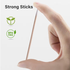 600 Stück Wattestäbchen Holz Spitz,Reinigungsstäbchen,Microbrush Stäbchen Wattestäbchen Für Tattoo,Augenbrauen,Beauty,Lippenstift,Wimpern, Make-Up,Nagel Zubehör,Augenbrauen Tattoo