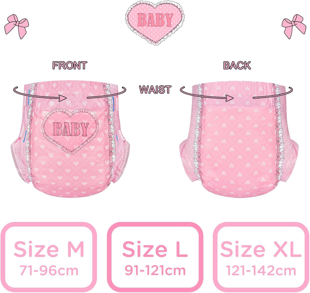 Pleny s potiskem pro dospělé 5500-5800 ml 2 balení - Blushing Baby (M)