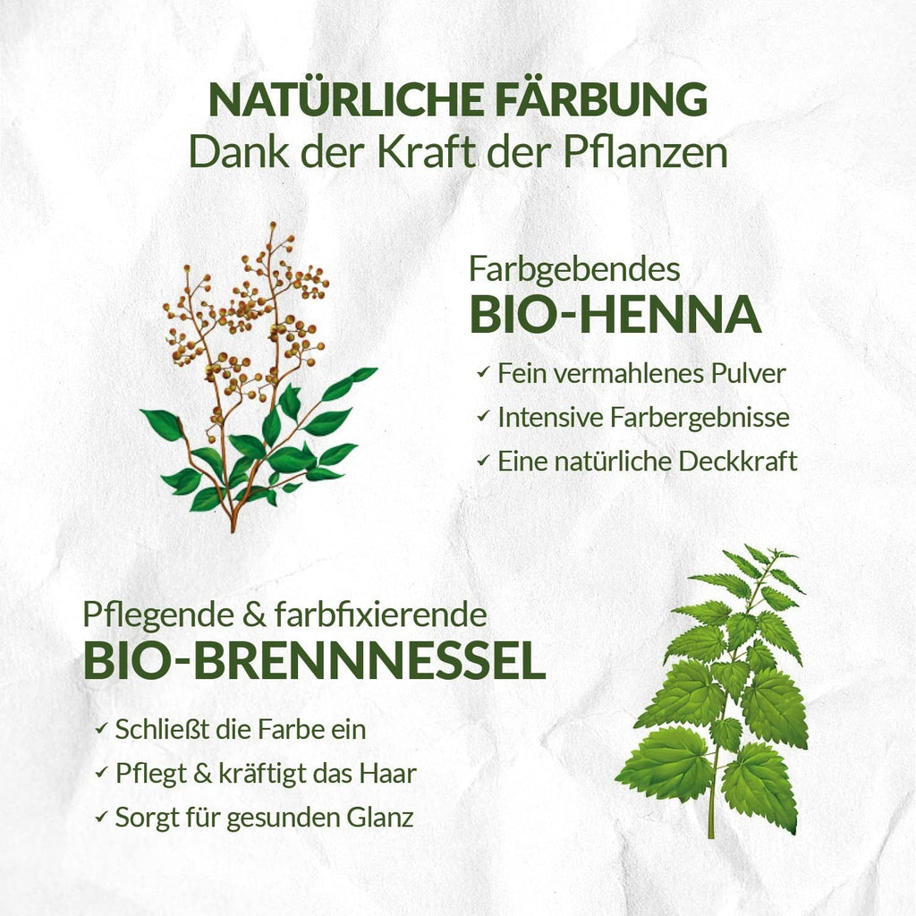 LOGONA Natural Cosmetics Vopsea de păr hrănitoare pe bază de plante, vopsea de păr vegană pudră cu henna organică pentru culoare intensă și strălucire, vopsea de păr pe bază de plante în blond cupru (blond), 1 x 100g Vopsea pentru par Naty Shop