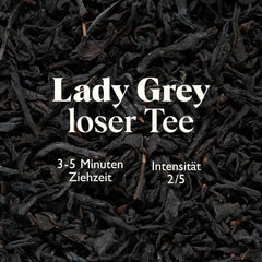 Ceai negru Twinings LADY GREY vrac în cutie de ceai – ceai negru, amestec de soiuri de ceai chinezesc cu coajă de portocală și lămâie, completat cu aromă de bergamotă (200 g)